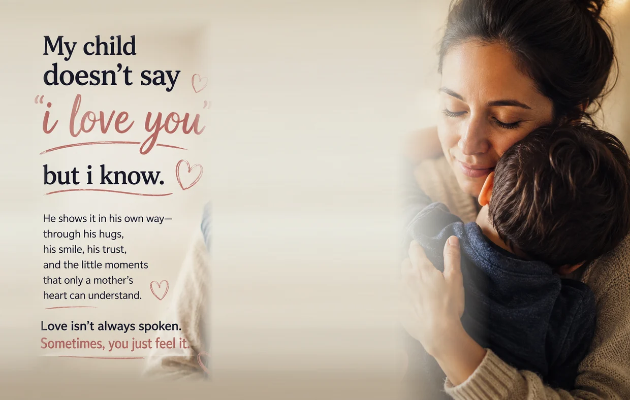 He has never said the words. He has told me a thousand other ways.